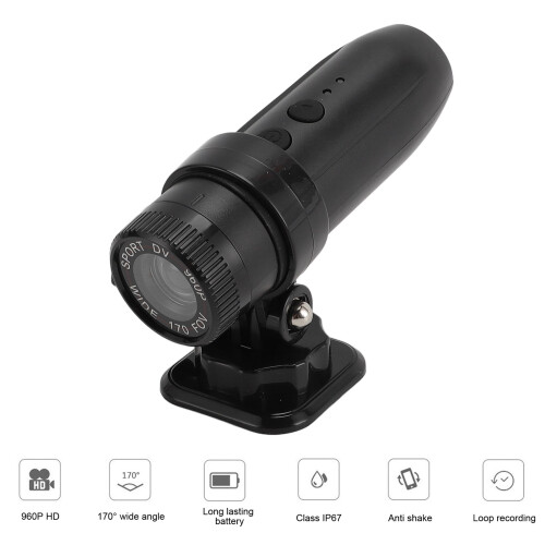 Motorcycle Helmet Camera 450mAh 170 Black 2