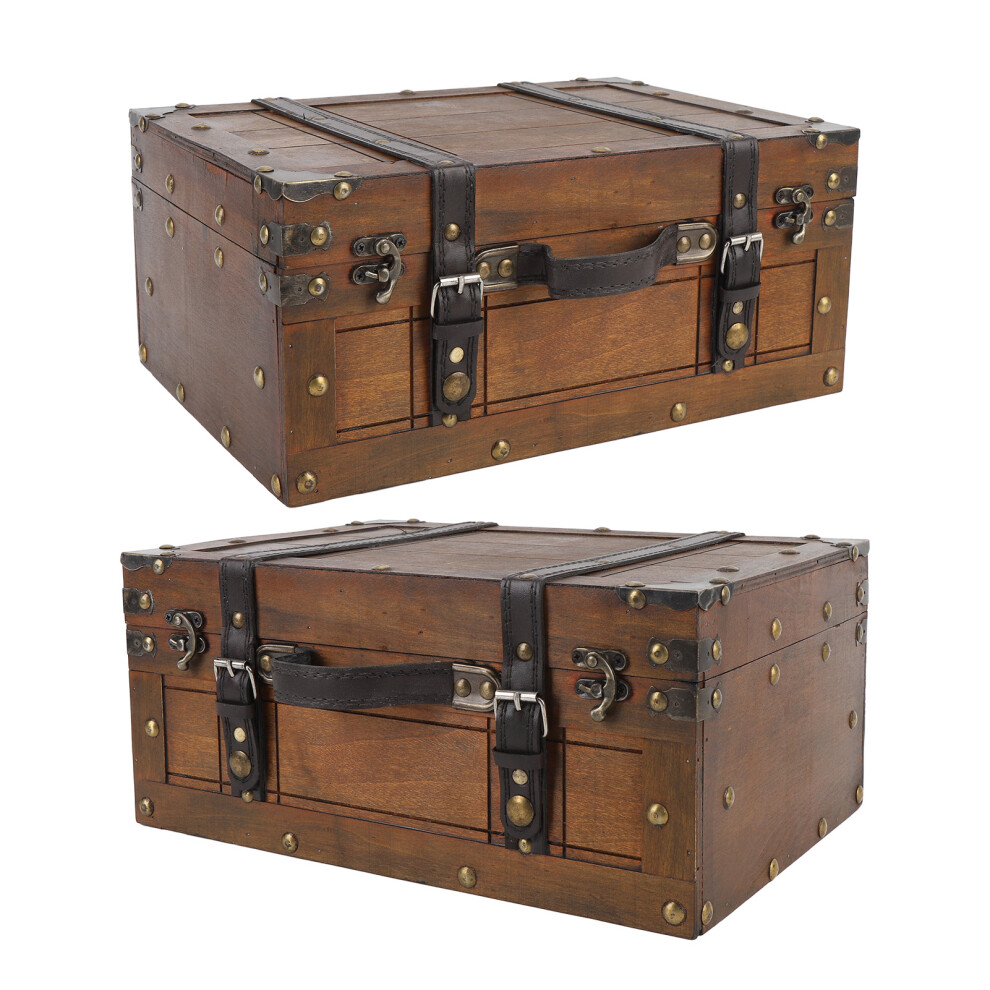 Wooden Chest Portable Vintage Distressed Multifunctional Wood Storage Trunk Handbag for Clothes Toys Photo Prop Large-image-OPC-PH9FN5Y-NEW