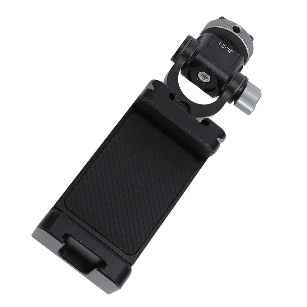 Cell Phone Clamp Adapter With Cold Shoe Mount 360 Degree Rotation Aluminum Alloy Tripod Phone Support 3311296648065