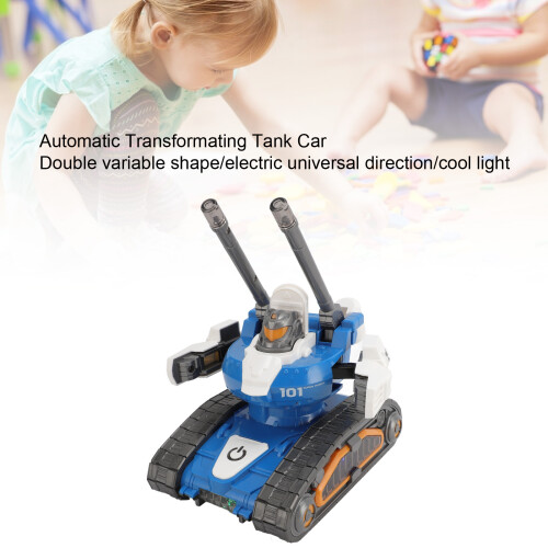 Blue Transforming Tank Toy, 3AA Battery-Operated 2