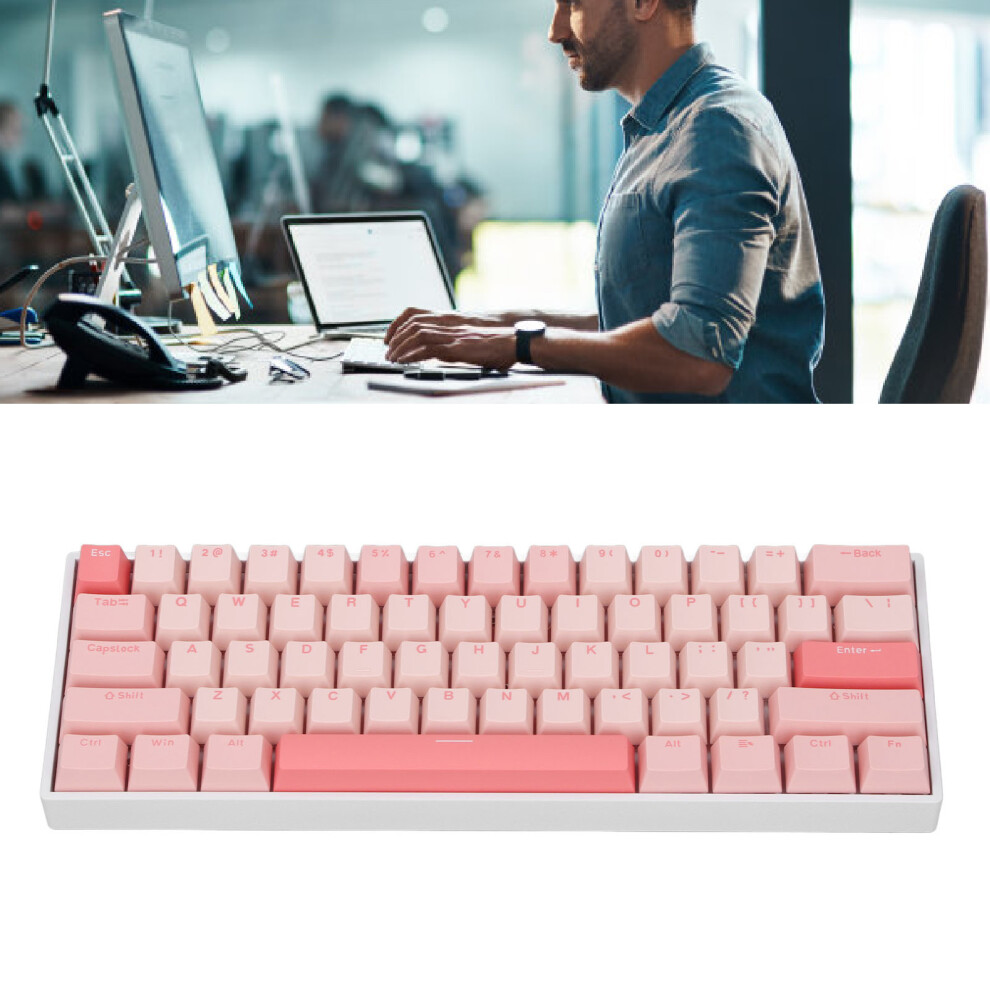 61 Keys 60% Mechanical Keyboard 2.4G Wireless Bluetooth 3.0 5.0 Type C Wired Red Switch Backlit Gaming Keyboard with RGB Lights for PC Lapt-image-OPC-PH9FNVV-NEW