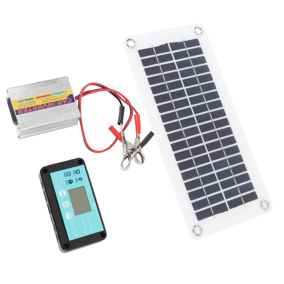 Solar Panel Inverter Set 30W/220W 12V-220V Abs 7631296654764