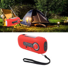 Solar Weather Radio 2000mAh 1W 15.3x6.9x4.8cm Red