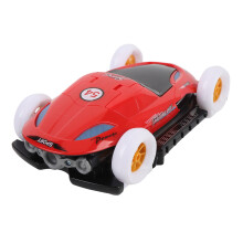 Red 4-Wheel Transforming Electric Car Toy, 3xAA