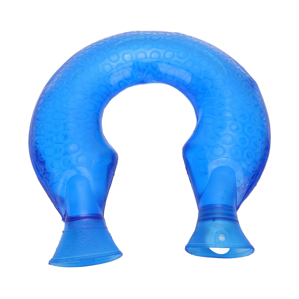 U Shaped Hot Water Bottle 1.4L 34x33cm Blue Cover