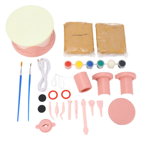 Kids Pottery Wheel for Beginners Pink, Plastic 1