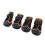4 Pcs Dog Boots Size 6, 6cm Black/Orange 16
