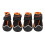 4 Pcs Dog Boots Size 6, 6cm Black/Orange 3