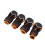 4 Pcs Dog Boots Size 6, 6cm Black/Orange 1