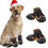 4 Pcs Dog Boots Size 6, 6cm Black/Orange 15