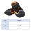 4 Pcs Dog Boots Size 6, 6cm Black/Orange 2