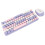 Keyboard Mouse Combo 2.4G Wireless Bluetooth Double Modes 82 Keys Low Noise Keyboard Mouse Set for Office Gaming Violet 16