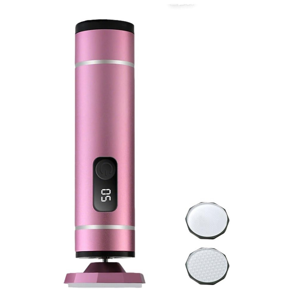 Red (Rose ) Electric Foot Callus Remover, Electric Callus Remover For Feet, Rechargeable Electrics Foot File Pedicure Tool With Grinding Discs