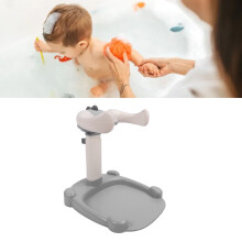 Baby Hug Bath Tower Non Slip Toddler Shower Stand Support Adjustable Baby Shower Stand for Bathroom Gray
