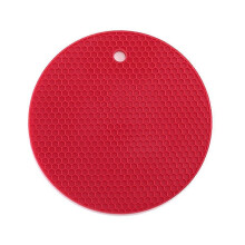 (As show, One size) 18cm Round Honeycomb Silicone Heat Resistant Non-slip Cup Dish Bowl Placemat Pad Kaesi
