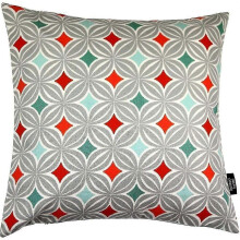 (As show, One size) Mcalister textiles laila diamond print terracotta orange cushion