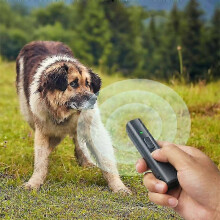 (As show, One size) Pet Dog Ultrasonic Repeller Anti Barking USB Rechargeable Equipment UV Detect Light Training Repell