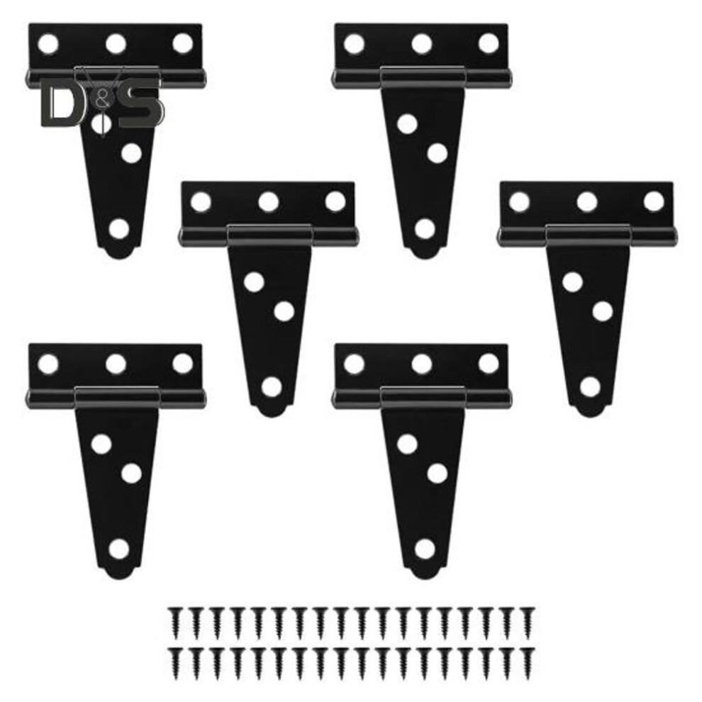 Shed Door T Strap Hinges Rustproof Corrosion Resistant Easy to Install All-match Design Heavy-Duty Shed Door Hardware Hinges