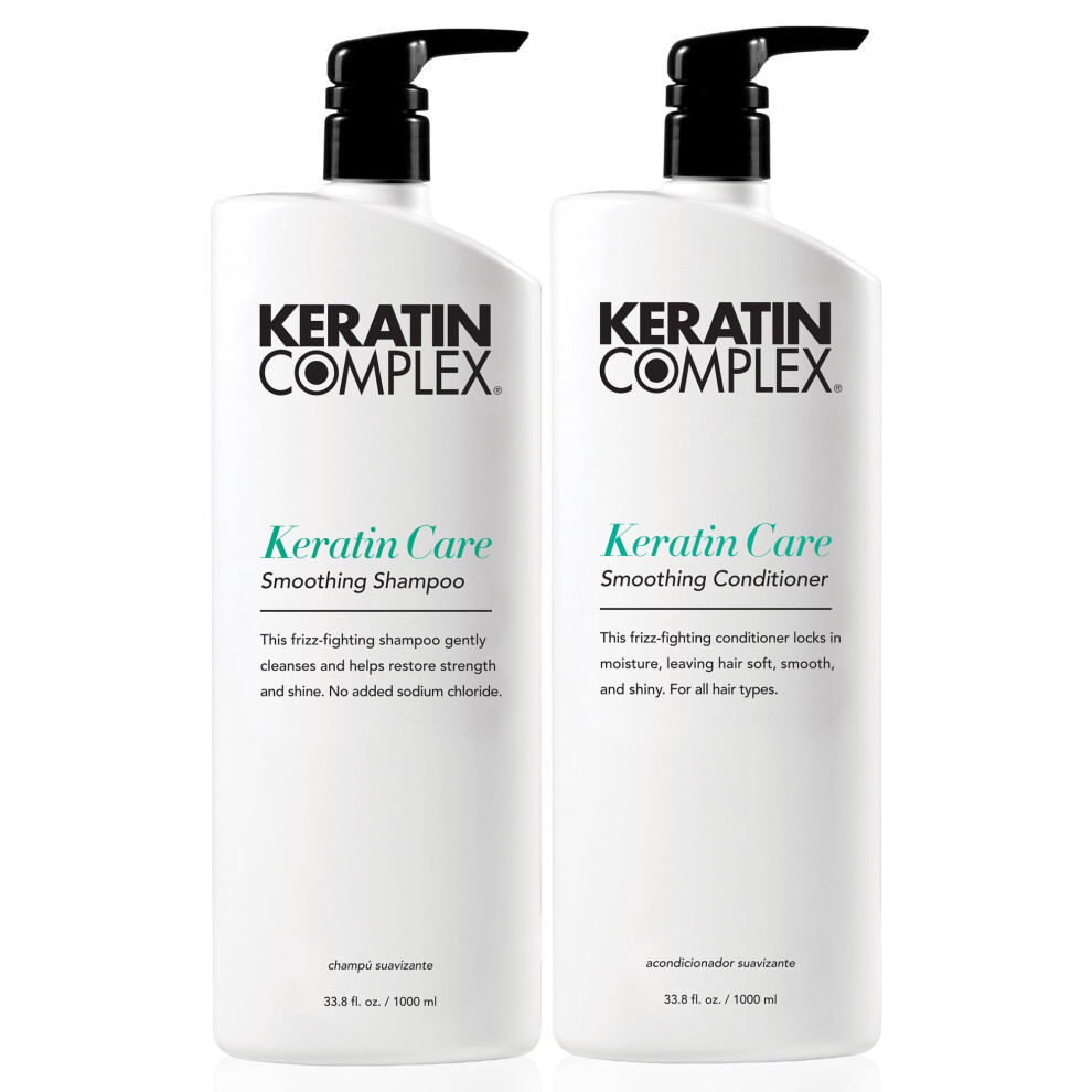 Kerat Nov Komplex Keratin Complex - Keratin Care Smoothing Shampoo & Conditioner Duo - 33.8 Fl Oz Each