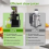 Electric Juicer Machine Juice Fruit Squeezer Slow Masticating Brush Pulp Cup UK 5