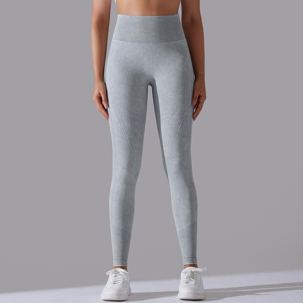 (light grey, S) Nessaj Women Peach Hip Running Fitness Tights Femme Yoga Pants Push Up Sports Legging High Waist Exercise Yoga Trousers