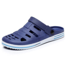 (blue, 44) Men's Summer Slip-On Hollow Outdoor Shoes