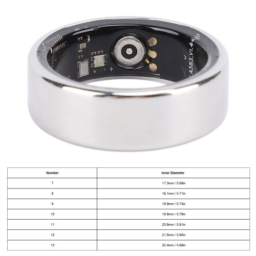 Smart Ring 15mAh Size 13 Stainless Steel IP68 1
