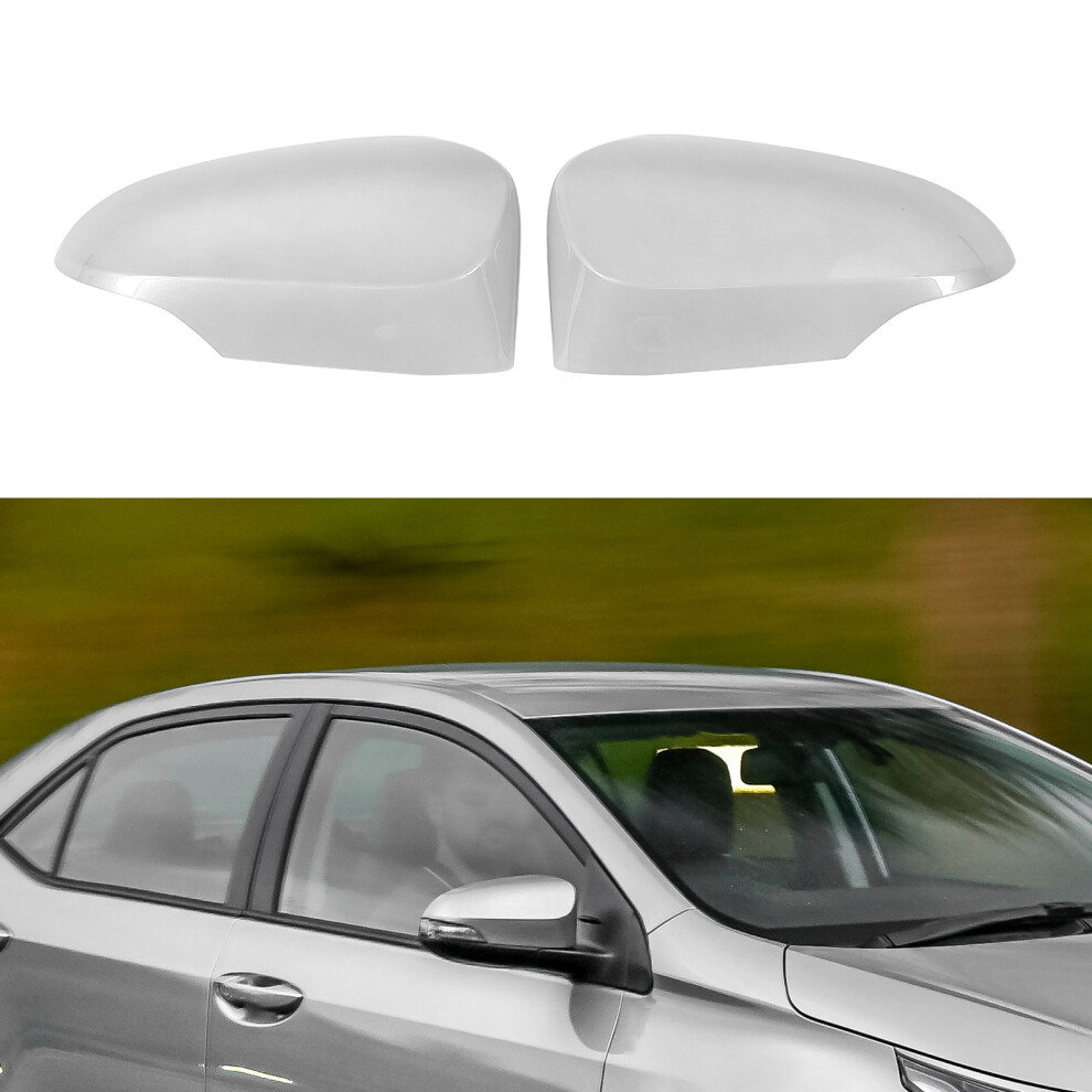 Pair 87945-02420 Rearview Mirror Cap L/R Silver 6911296708676