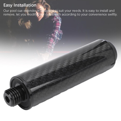 4 Inch Carbon Fiber Pool Cue Extender with Bumper 2