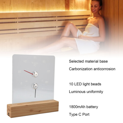 2in1 Sauna Temp/Hygro 0C-120C 1800mAh White LED 2