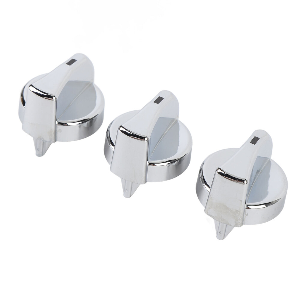 3Pcs Ac Heater Blower Fan Control Knob 121-0001-000 Replacement For Peterbilt 330 335 357 367 375 378 379 384 386 387 Chrome 3311296711400