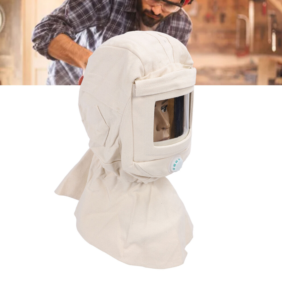 Ventilated Sandblasting Hood Cap Canvas Windproof Sand Blasting Face Cover For Polishing Painting Powder Coating 9441296713075