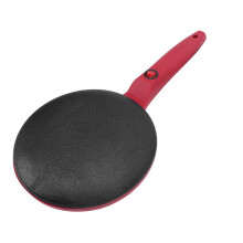 Electric Crepe Maker 8 Inch Non Stick Pancake Maker Machine Auto Temperature Control Crepe Maker with Long Handle for Home US Plug 110V