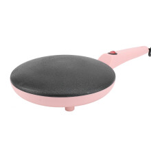 Electric Crepe Maker 8 Inch Non Stick Coating Crepe Maker Machine Automatic Temperature Control Pancake Maker with Handle for Home Kitchen