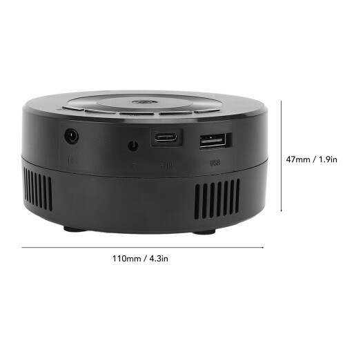 1080P Mini Portable Projector 110x47mm, 14-100in 1