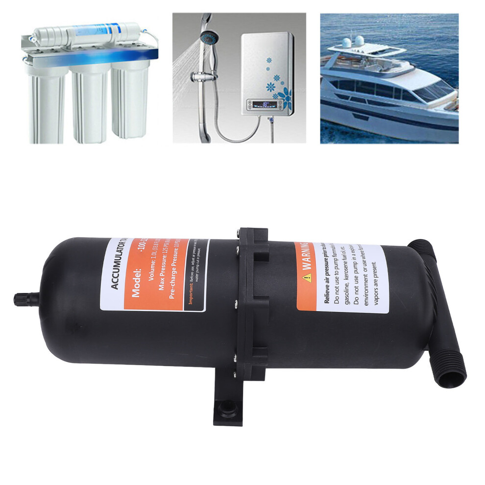 1L Constant Pressure Tank 1/2 Mnpt Port Pre Pressurized Accumulator Tank For Boat Travel Trailer Maximum 125Psi 4061296722409