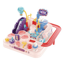 (T205A-2 voiture) Train de course jouet de voiture de train jouets de piste de train pour enfants Montessori voitures