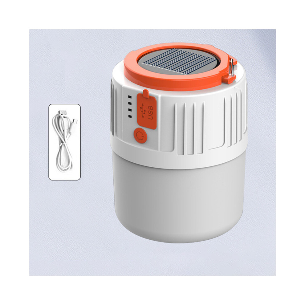 (A) Lampe de charge solaire à LED, économie d'énergie, USB, 24 lampes à perles, lampe de marché nocturne, lampe