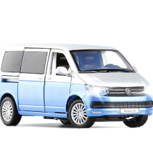 Miniature voiture 1:32 VW Multivan T6 Bleu – alliage de zinc moulé, son et lumière, portes ouvrantes