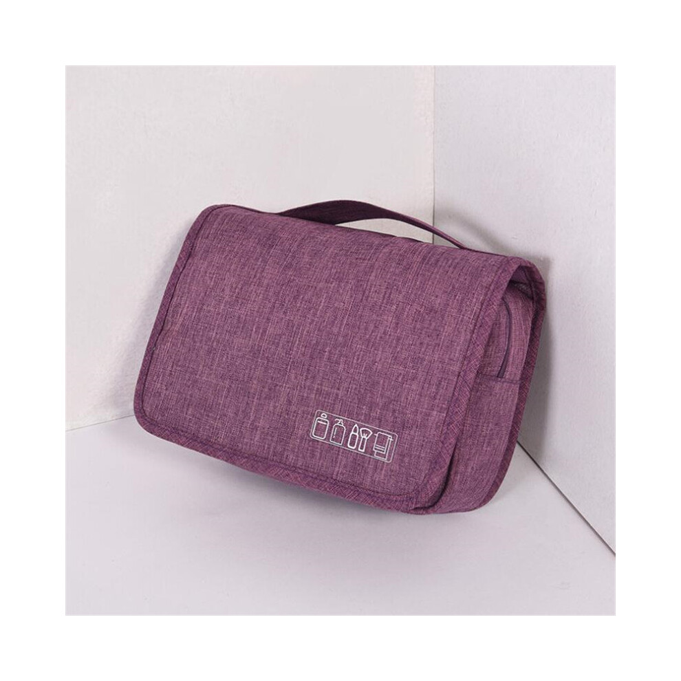 (Violet) Sac de voyage grande capacité, sac de rangement étanche pour articles de toilette, sac à cosmétiques