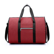 (Rouge) Marque Valise Étanche Sac à Vêtements pour Hommes Sac à Bandoulière de Voyage d'Affaires 2-en-1 Multifonctionnel