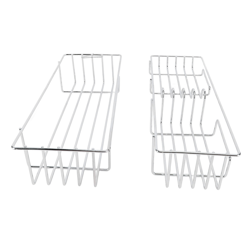 2Pcs Set Toilet Floating Shelf Multifunctional Iron Wall Mounted Bathroom Hanging Storage Shelf 4671296728556