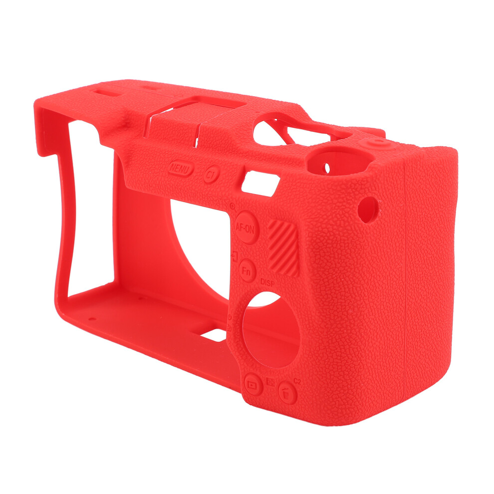 Soft Silicone Camera Cover Shock Absorption Non Slip Camera Protective Case For A7cii A7cr Red 8161296729111