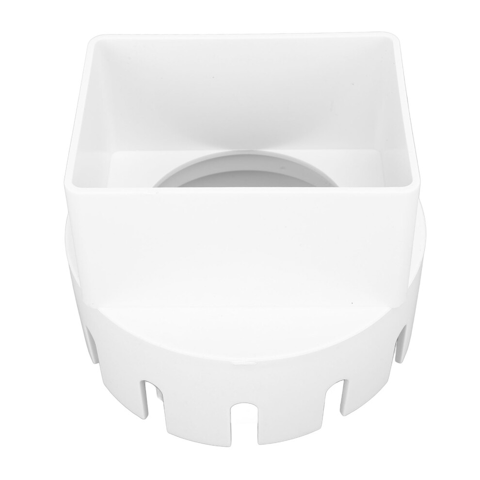 Rain Gutter Downspout Adapter 3X4 Inch Pvc Square Rain Gutter To Drain Pipe Adapter For Outdoor White 8361296729504