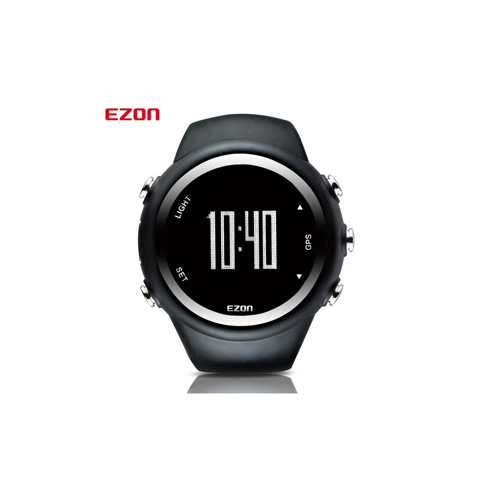 Montre de sport numérique pour homme (noire), GPS, compteur de vitesse, allure, distance, calories brûlées, étanche