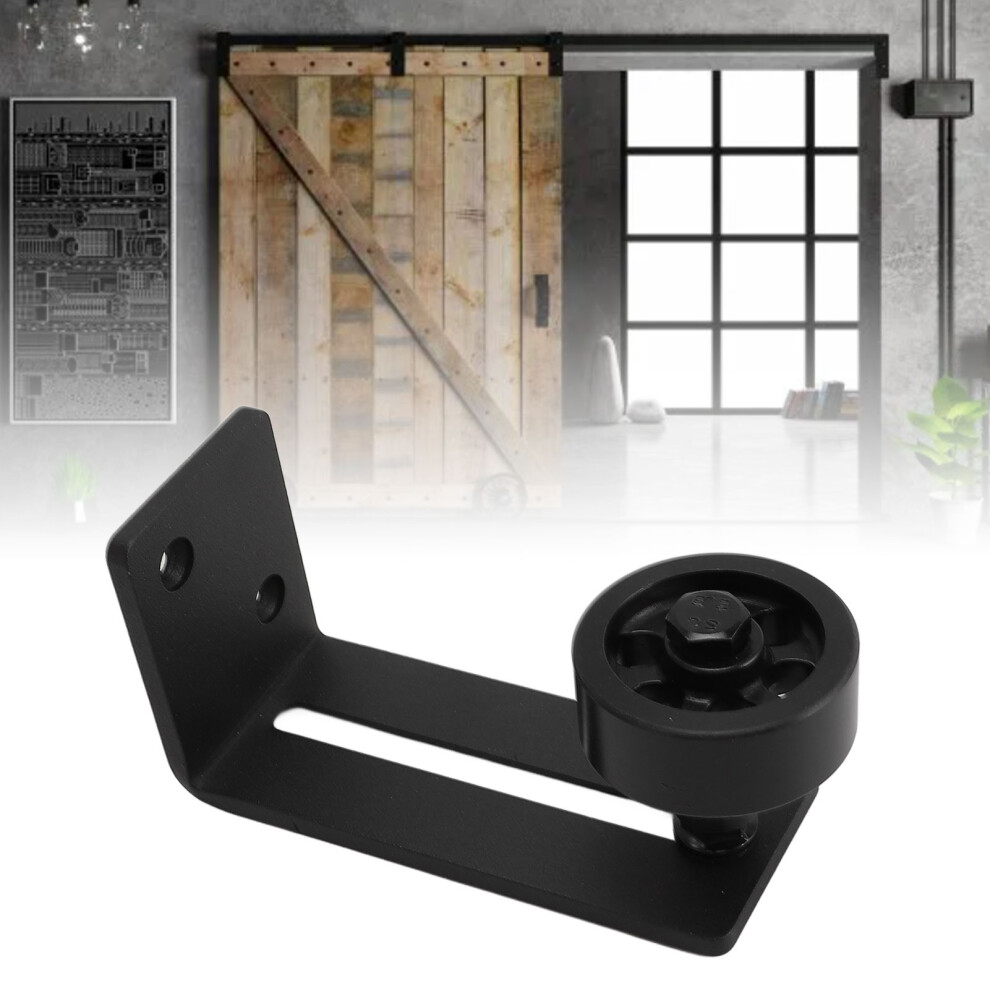 Sliding Barn Door Bottom Floor Guide Adjustable Roller Wall Mount System Quiet Carbon Steel 4611296731392