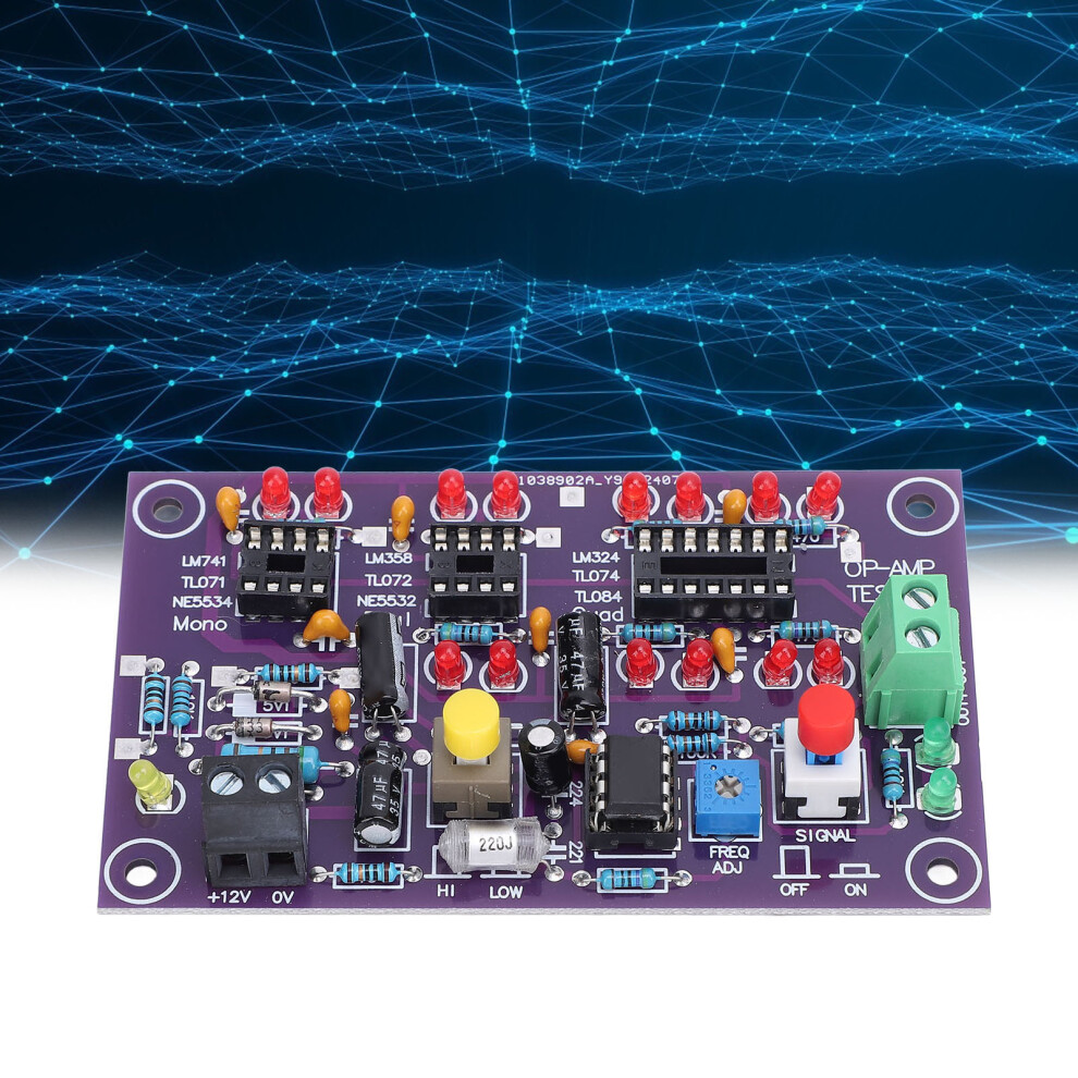 Operational Amplifier Test Board Op Amp Testing Module For Single Double Quad Dc12v T2 Tester 7631296742867