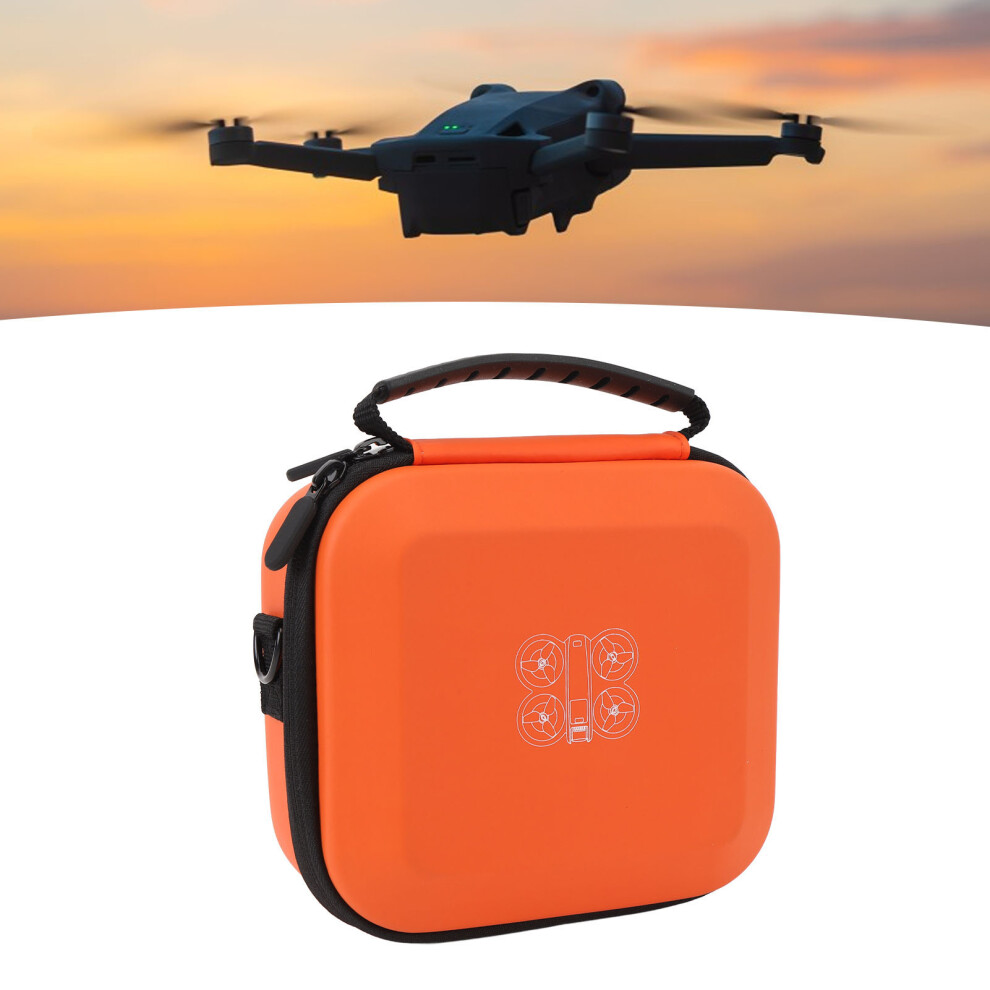 Drone Carrying Case Portable Pu Hard Shell Protective Drone Storage Bag For Travel Orange 8761296744031