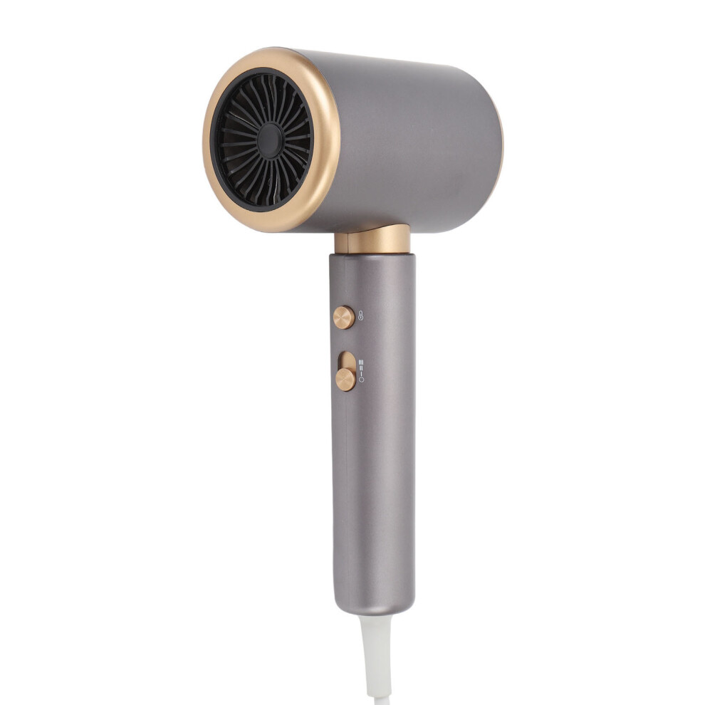 Grey High Speed Ionic Hair Dryer 20000Rpm Powerful 1400W Fast Drying Low Noise Blow Dryer With Diffuser Nozzle For Home Salon Travel