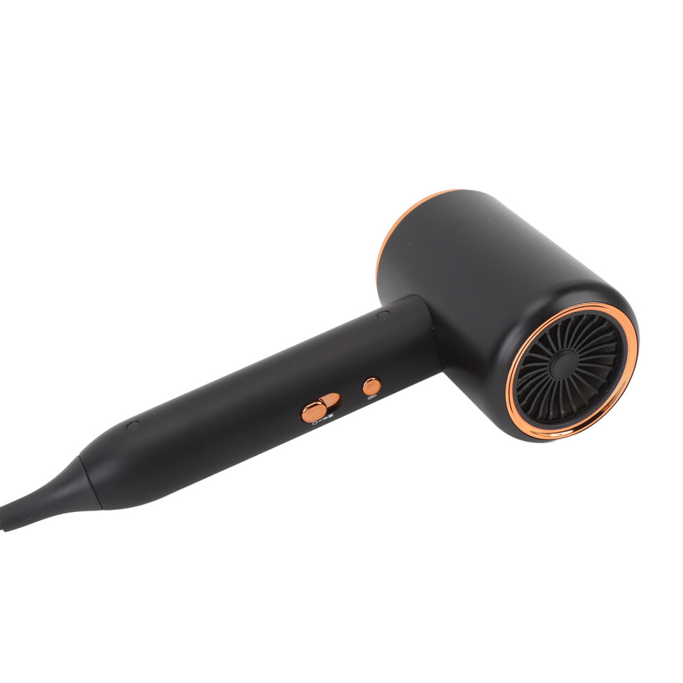 Black Ionic Hair Dryer 20000Rpm Quick Drying Low Noise 2 Temperature Settings 3 Airflow Speeds Blow Dryer For Home